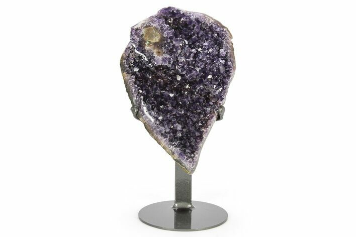 Amethyst Geode Section With Metal Stand - Uruguay #251427
